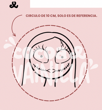 Stencil de Cara de Sally