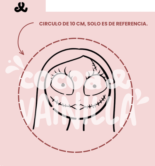 Stencil de Cara de Sally