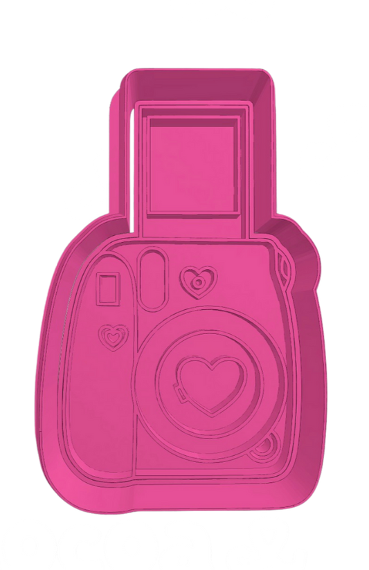 Cámara instantánea corazón con foto