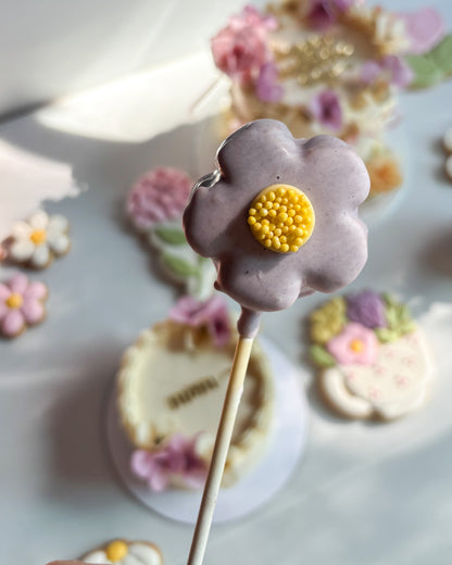 Set cake pops de flor completo