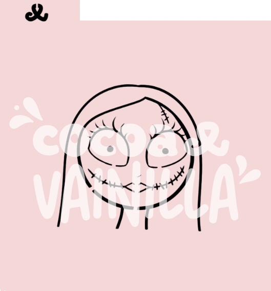 Stencil de Cara de Sally