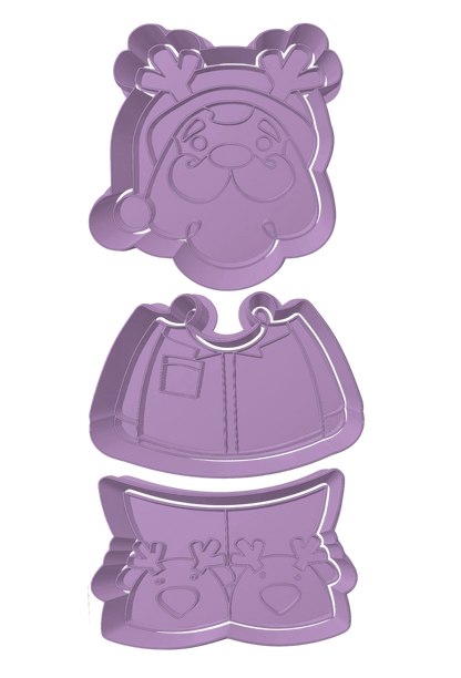 Set Santa con Orejas de Reno en Pijama Armable