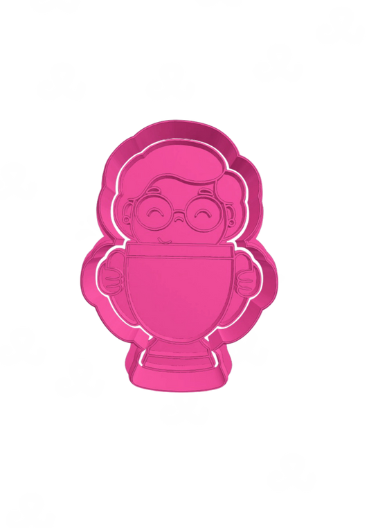 Abuelita con trofeo