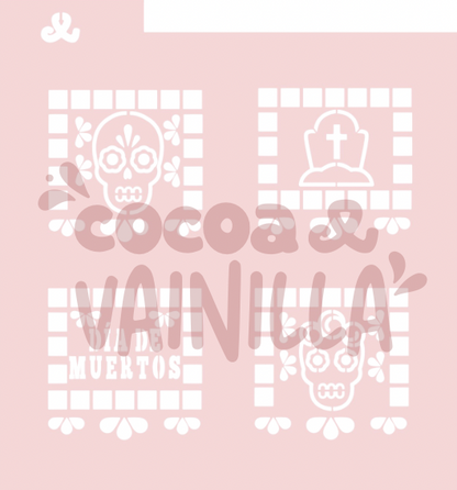 Set de Stencil papel picado (3 piezas)