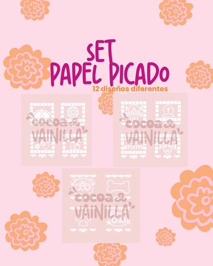 Set de Stencil papel picado (3 piezas)
