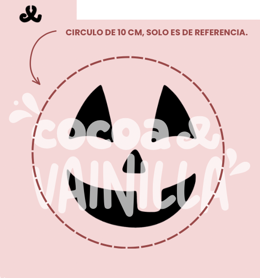 Stencil de Calabaza de Halloween sonriente