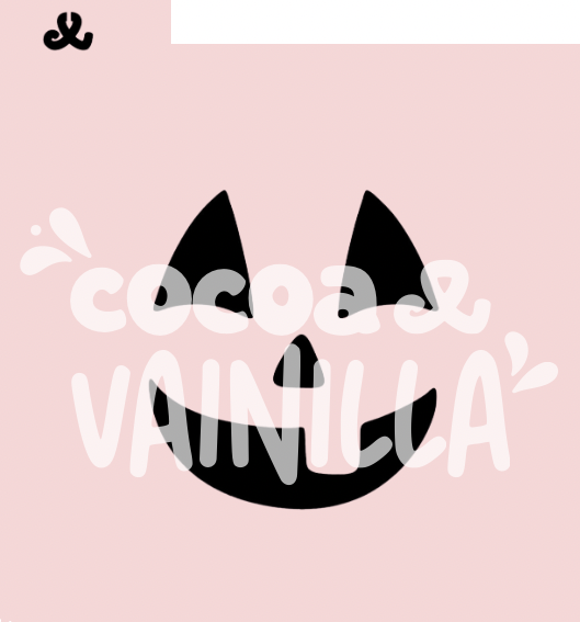 Stencil de Calabaza de Halloween sonriente