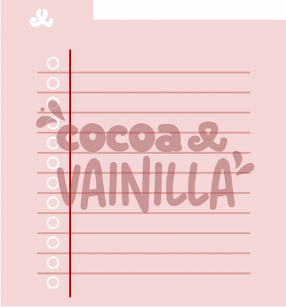 Stencil set hoja de cuaderno
