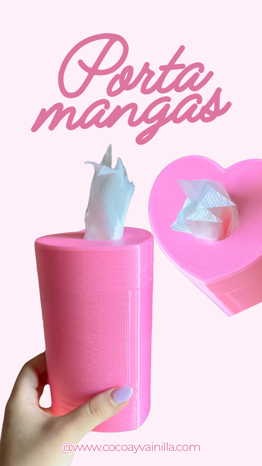 Porta mangas en forma de corazón