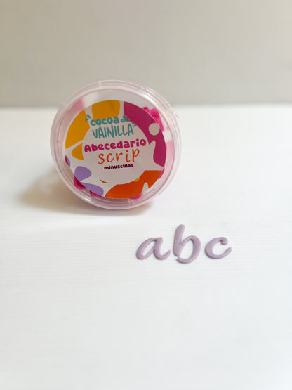 Set de abecedario con letra tipo Scrip (minúscula)