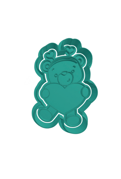 Oso con antenas de corazón