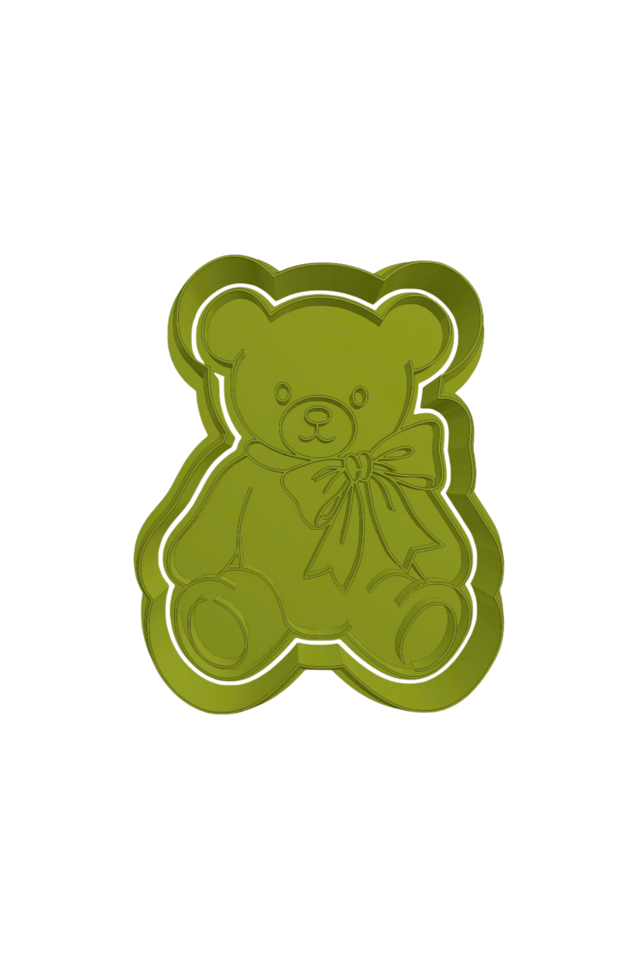 Oso sentado con moño