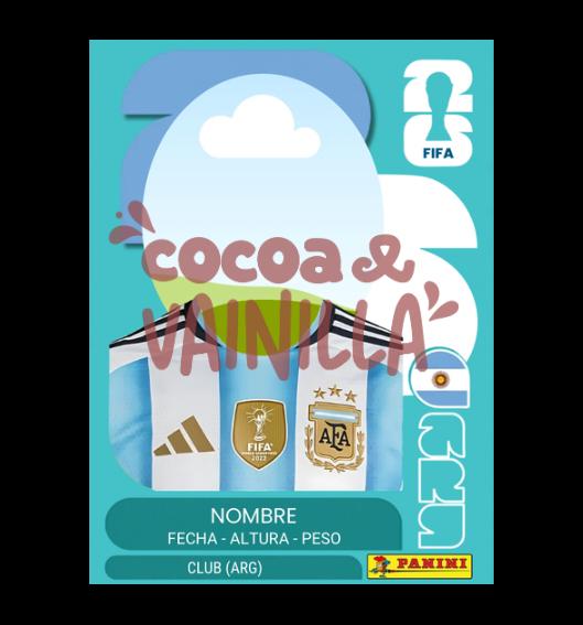 Plantilla estampilla de Album del mundial Argentina Personalizable
