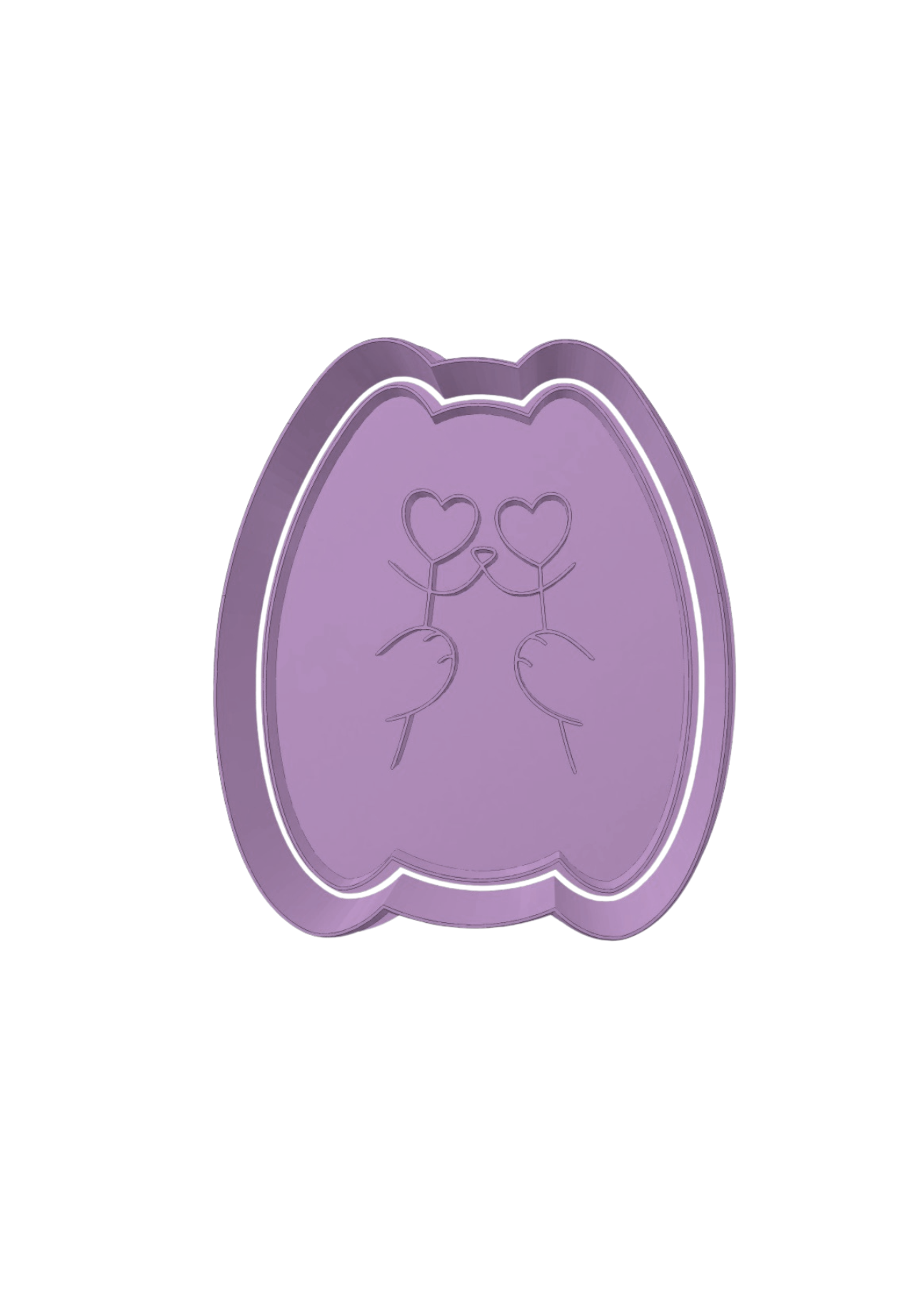 Gatito con ojos de corazon