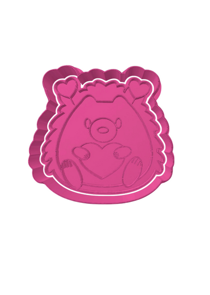 Puercoespín con corazones