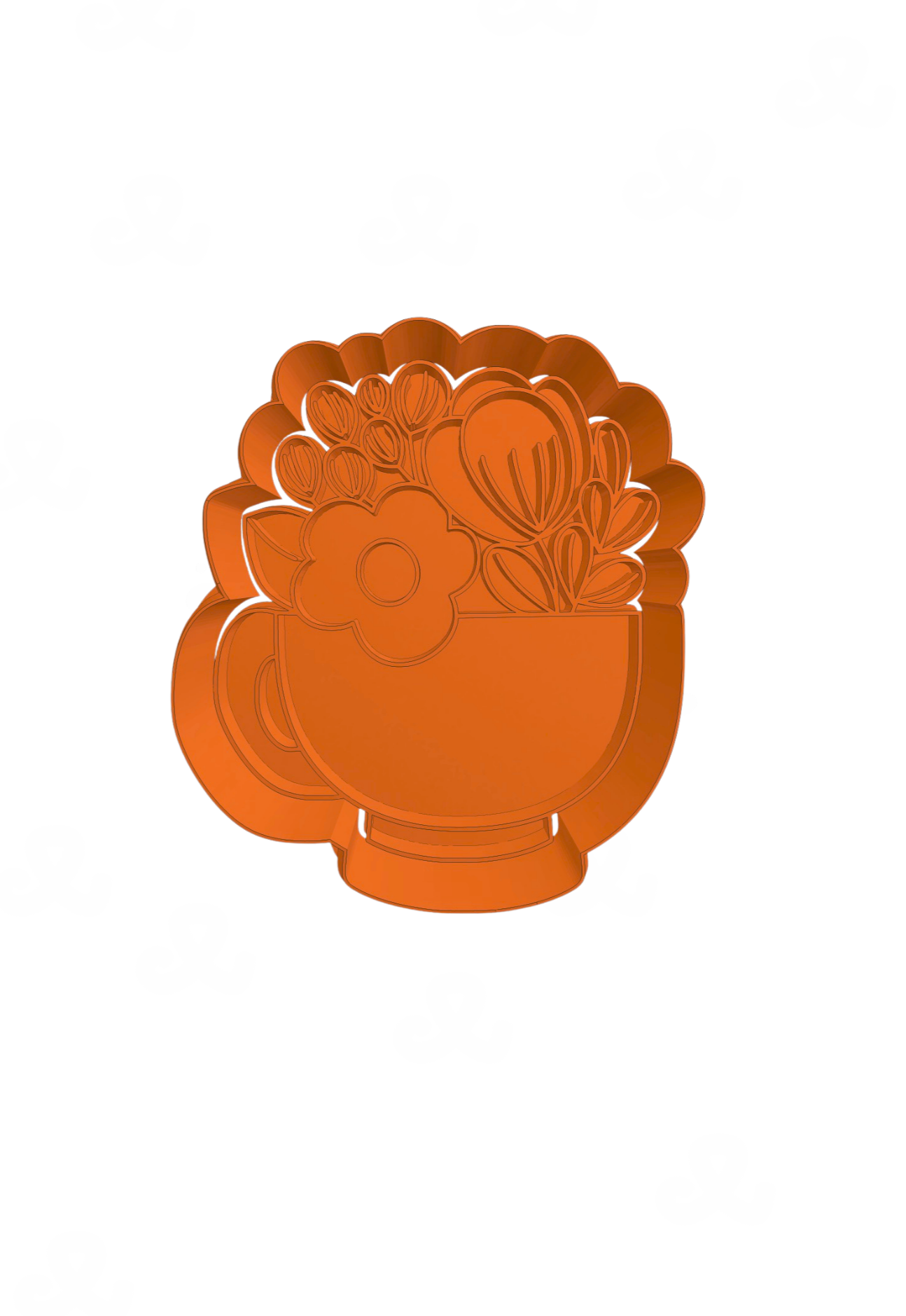 Taza con flores