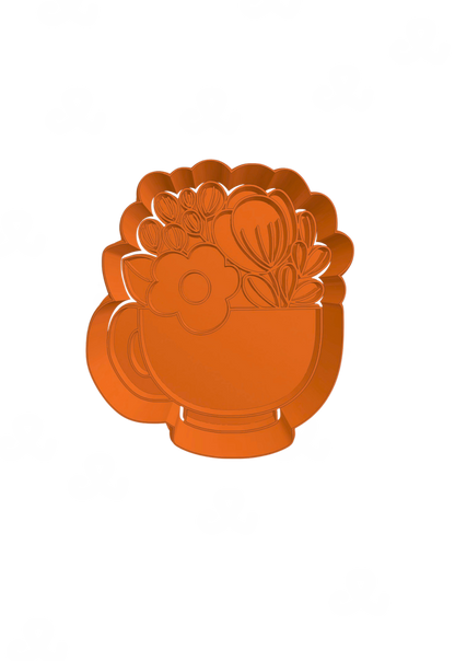 Taza con flores