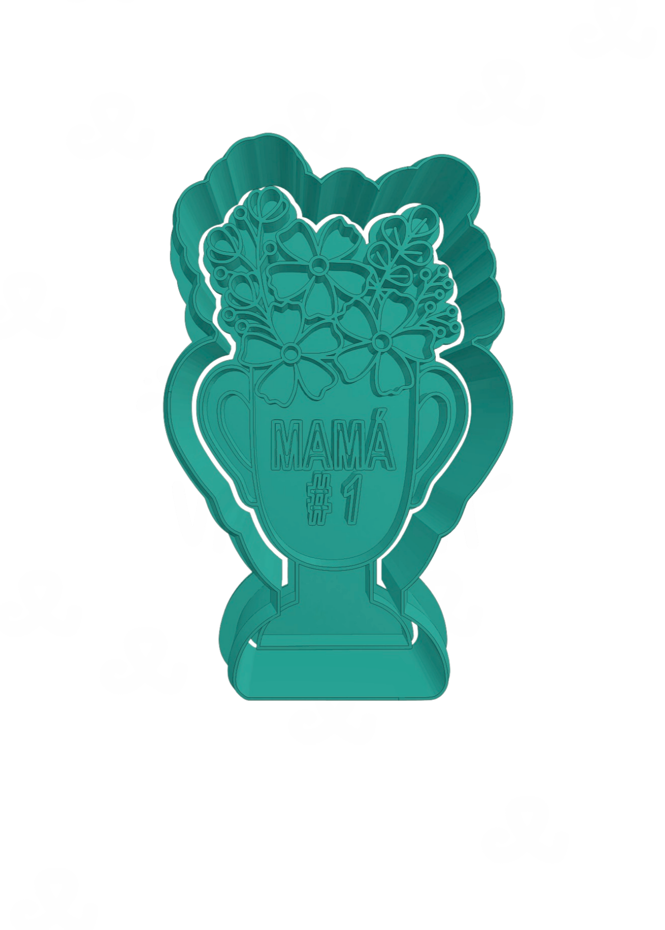 Trofeo con flores