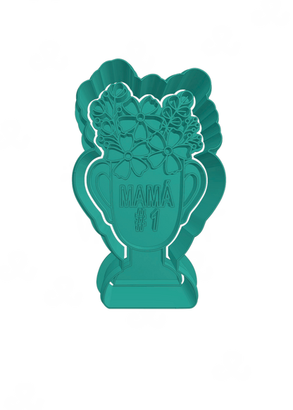 Trofeo con flores